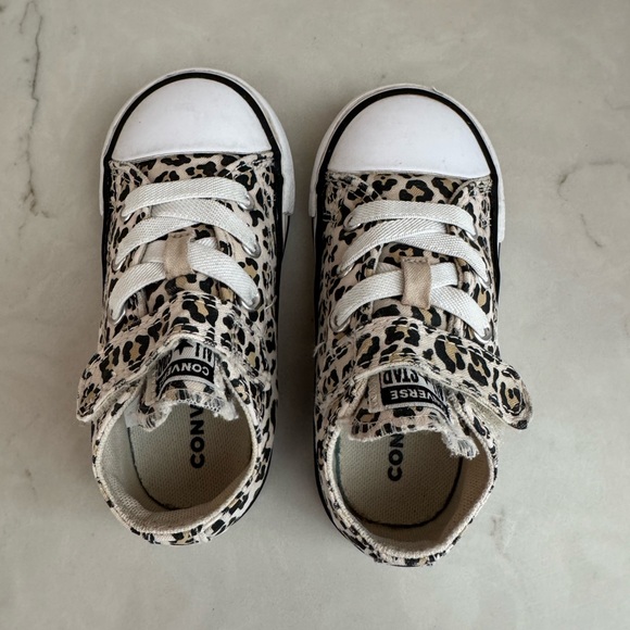Converse All Star Leopard Girls Shoes Size 7 - Picture 6 of 11